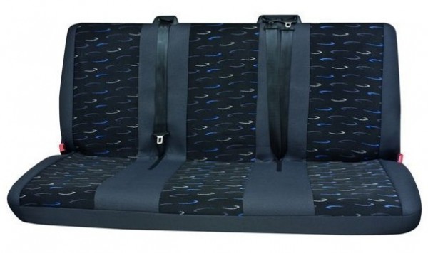 Van car seat covers, 1 x 3er-Bank back seat, Peugeot Expert, Colour: Grey/Blue