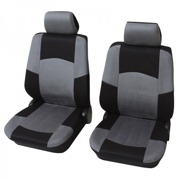 Car seat covers, protective covers, Front seat set, Alfa Romeo Alfetta, Grey Anthracite Black