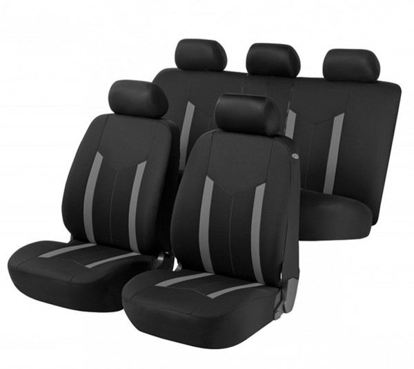 Opel Vivaro, seat covers, black, grey, complete set