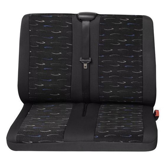Van car seat covers, 1 x Double seat back seat, Peugeot Boxer, Colour: Grey/Blue