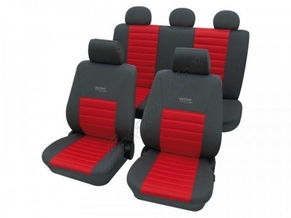 Car seat covers, protective covers, Complete set, Alfa Romeo 164, Red Blue Anthracite