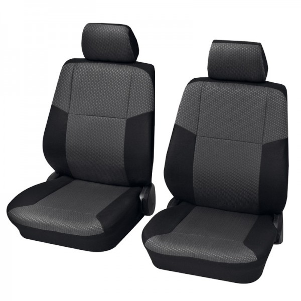 Car seat covers, protective covers, Front seat set, Alfa Romeo 164, Anthracite Grey Black