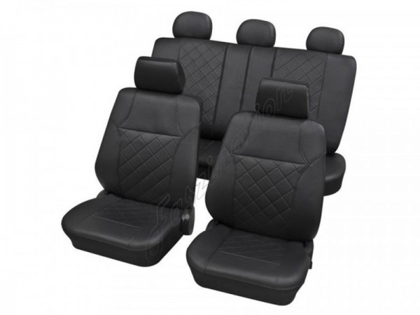 Car seat covers, protective covers, Komplett Set, Peugeot 309, Anthracite Black