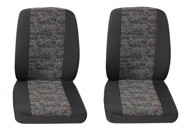 Van car seat covers, 2 x Single seat, Citroen Berlingo, Colour: Grey