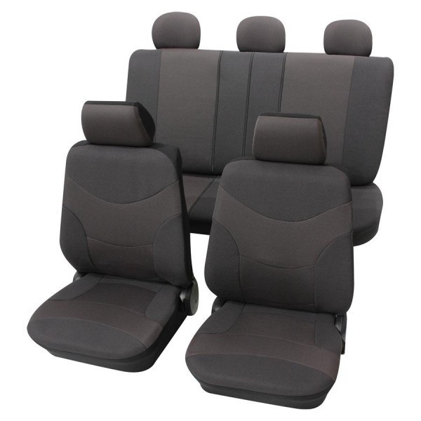 Car seat covers, protective covers, Complete set Skoda Ffromia I up to 2/2007, Ffromia II from 3/2007, Favorit/Forman, Felicia, Octavia I, , Superb up to 6/2008, Superb from 7/2008, Yeti, Grey Anthracite