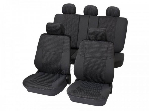 Car seat covers, protective covers, Complete set, Alfa Romeo 75, Anthracite Black