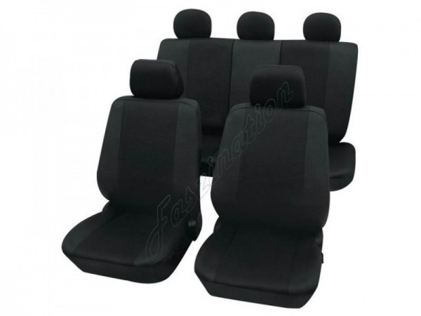 Car seat covers, protective covers, Complete set, Alfa Romeo Alfetta, Black Anthracite