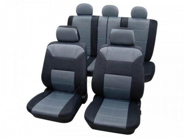 Car seat covers, protective covers, Leather look, Complete set, Alfa Romeo Alfetta, Blue Blue