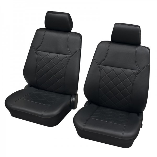 Car seat covers, protective covers, Front seat set, Peugeot 309, Anthracite Black