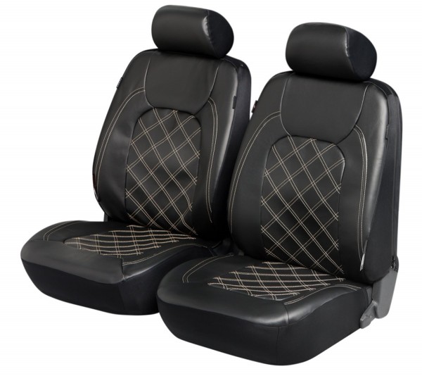 Mercedes M-Klasse, seat covers, black, complete set, leatherette