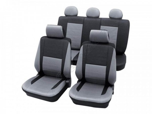 Car seat covers, protective covers, Complete set Skoda Ffromia I up to 2/2007, Ffromia II from 3/2007, Favorit/Forman, Felicia, Octavia I, , Superb up to 6/2008, Superb from 7/2008, Yeti, Silver Grey Anthracite