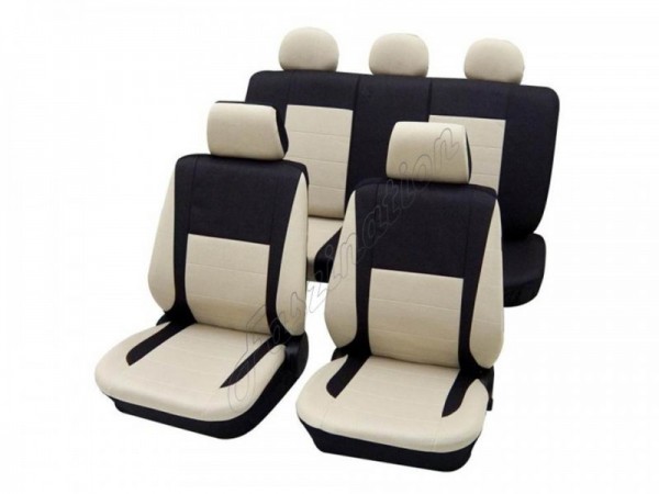 Car seat covers, protective covers, Complete set, Alfa Romeo 33, Beige Anthracite