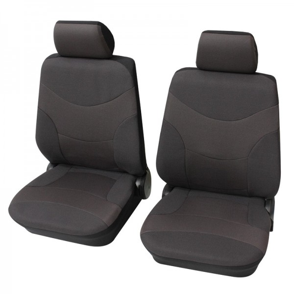 Car seat covers, protective covers, Front seat set, Peugeot 207 CC, Grey Anthracite